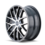 TOUREN TR60 3260 NOIR BRILLANT USINÉ 20X8.5 5-127 40MM 71.5MM