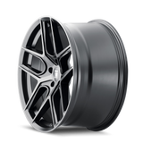 TOUREN TR79 3279 NOIR MAT BROSSÉ AVEC FONCÉ 20X10.5 5-120 35MM 72.56MM