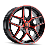 TOUREN TR79 3279 NOIR BRILLANT USINÉ AVEC ROUGE 20X9 5-112 35MM 66.56MM