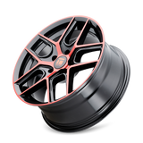 TOUREN TR79 3279 NOIR BRILLANT USINÉ AVEC ROUGE 20X9 5-112 35MM 66.56MM