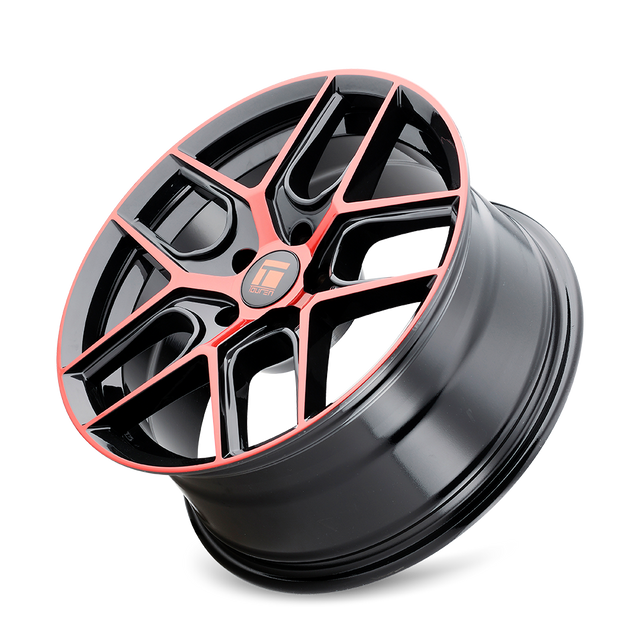 TOUREN TR79 3279 NOIR BRILLANT USINÉ AVEC ROUGE 20X9 5-112 35MM 66.56MM