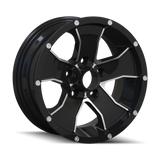 ROUES DE REMORQUE 14 NOIR BRILLANT USINÉ 15X6 6-139.7 0MM 108MM