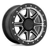 Sports motorisés Black Rhino - WEBB UTV | 14X7 / Décalage 51 / Modèle de boulon 4X110 | 1470WEB514110F80