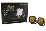 Stage Series 3" Ss3 Jaune Led Pod Standard (Paire)
