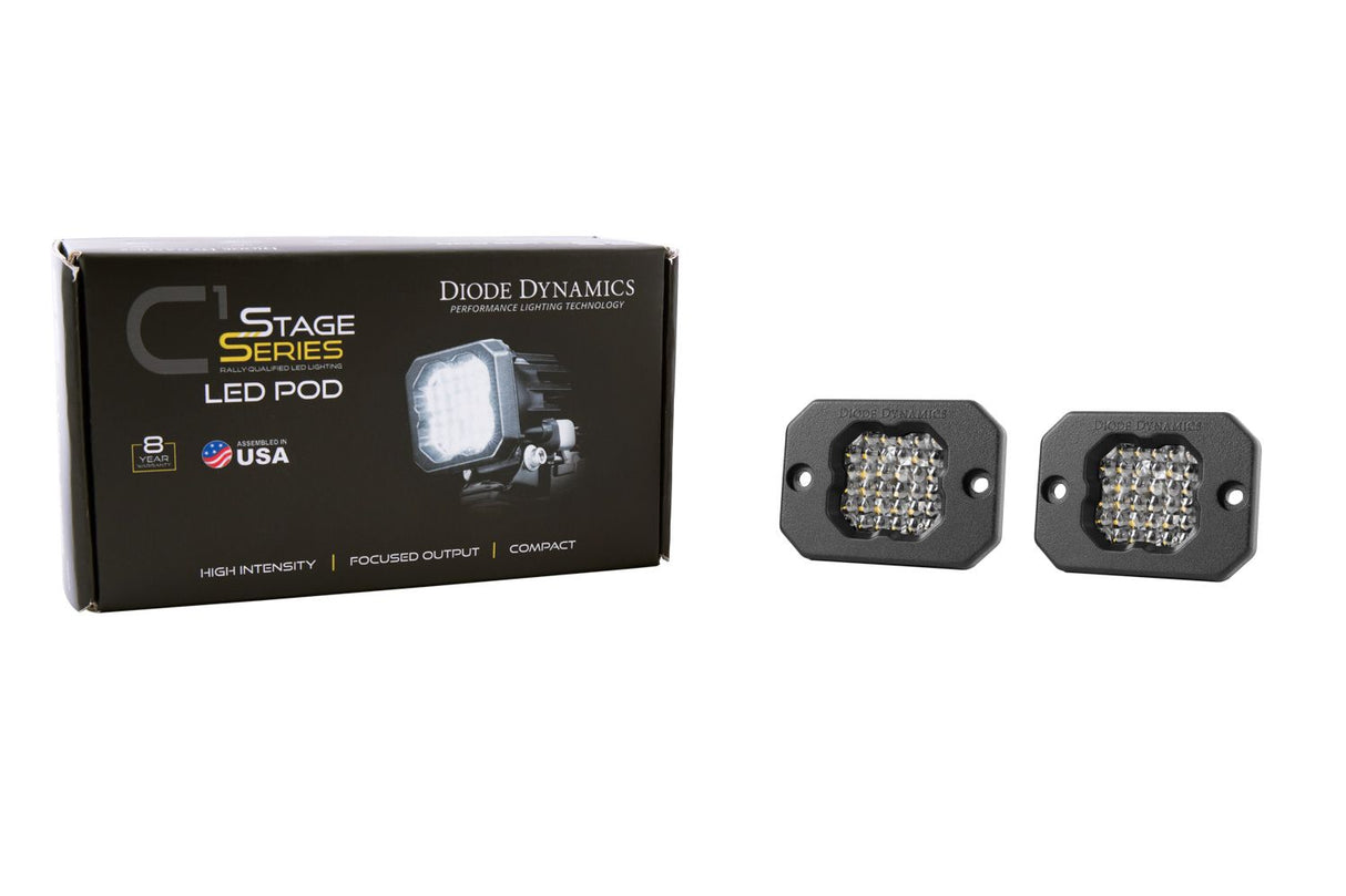 Stage Series C1 1" Sae/Dot Blanc Standard Led Pod (Paire) 
