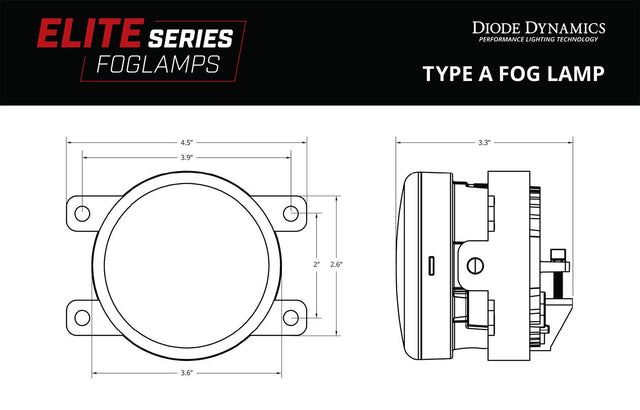Elite Series Type A Fog Lamps (Pair)