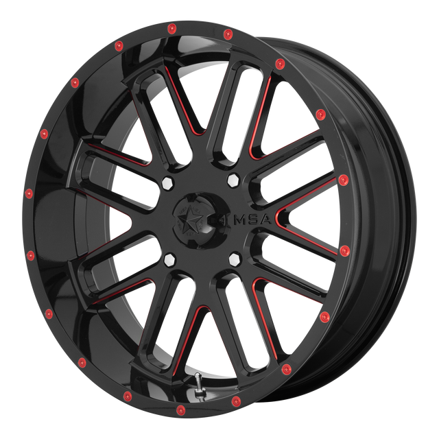 MSA Offroad Wheels - M35 BANDIT | 22X7 / 00 Offset / 4X137 Bolt Pattern | M35-022737R