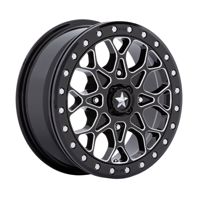 Roues tout-terrain MSA - M48 PORTAL BEADLOCK | 15X6 / Décalage 38 / Modèle de boulon 4X110 | MA048BE15604038