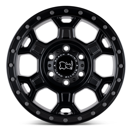 Rhinocéros noir - MIDHILL ​​| 18X8 / ​​Décalage 48 / Modèle de boulon 6X130 | 1880MHL486130M84