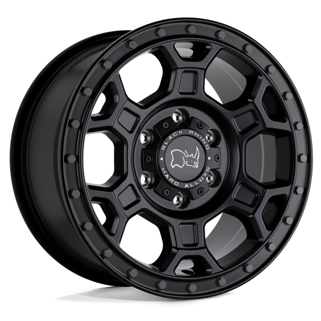 Rhinocéros noir - MIDHILL ​​| 18X8 / ​​Décalage 48 / Modèle de boulon 6X130 | 1880MHL486130M84