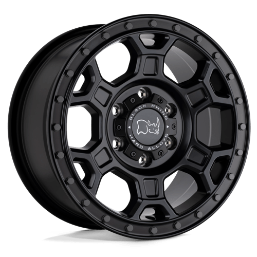 Rhinocéros noir - MIDHILL ​​| 18X8 / ​​Décalage 48 / Modèle de boulon 6X130 | 1880MHL486130M84