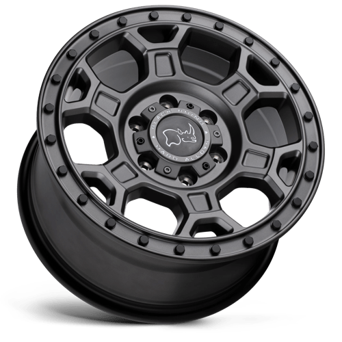 Rhinocéros noir - MIDHILL ​​| 18X8 / ​​Décalage 48 / Modèle de boulon 6X130 | 1880MHL486130G84