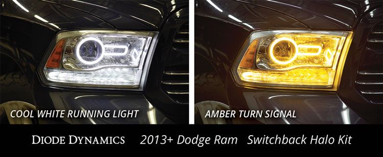 2013-2019 Dodge Ram Projector Style Switchback Led Halos