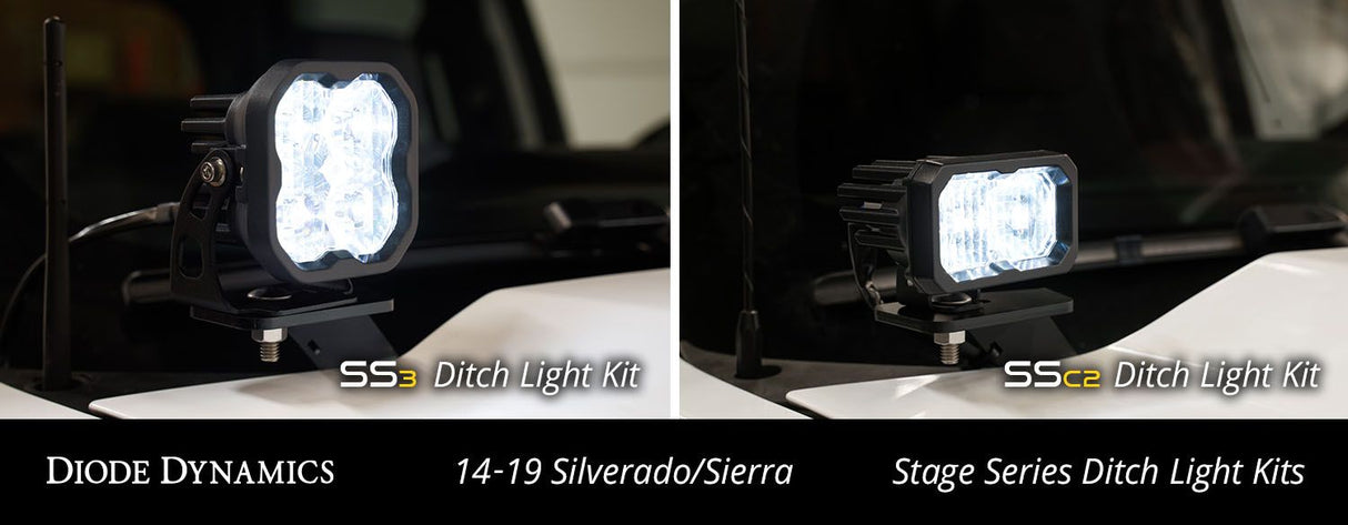 Kit d'éclairage de fossé LED série Stage pour Chevrolet Silverado 1500 2014-2019