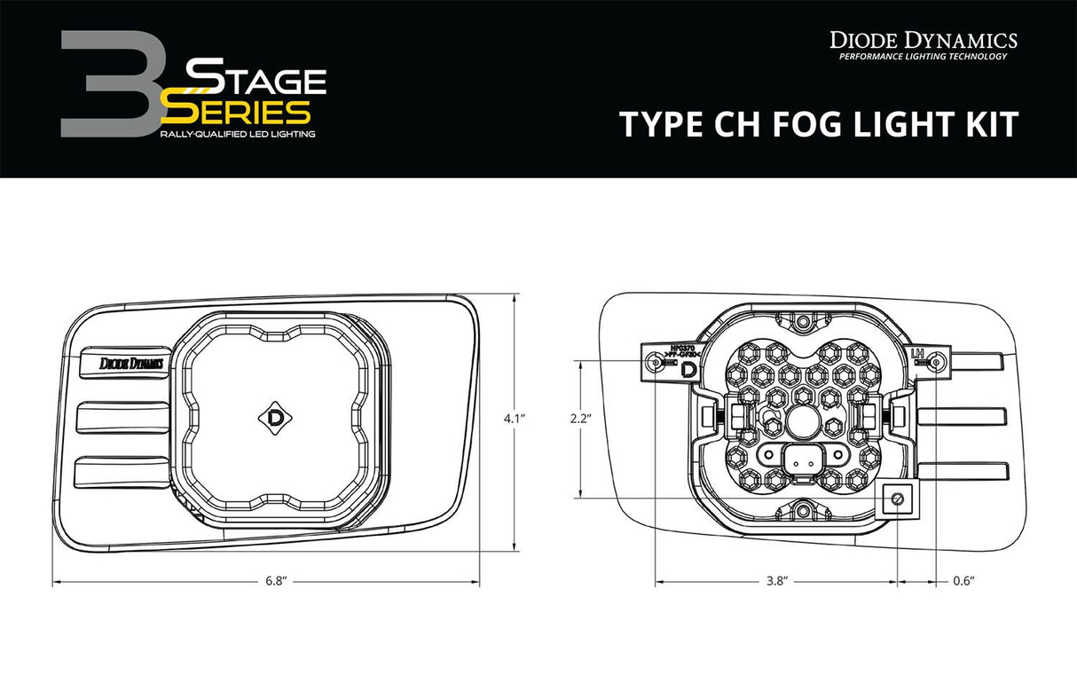 2007-2013 Chevrolet Avalanche Z71: Diode Dynamics SS3 Fog Lights