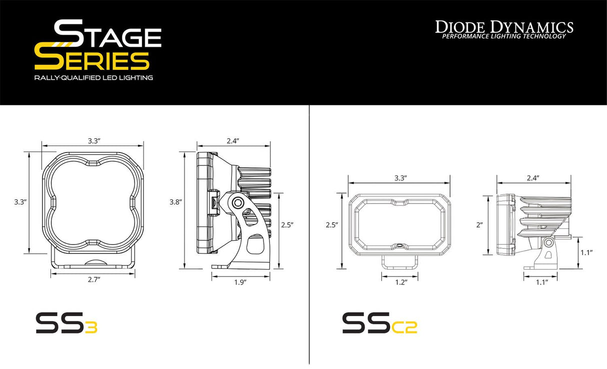 Stage Series Led Ditch Light Kit For 2015-2021 Subaru Wrx/Sti