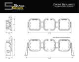 Stage Series 5" SS5 Crosslink 8 Pod Led Light Bar (One)
