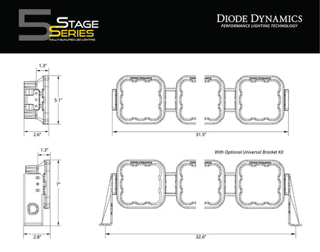 Stage Series 5" SS5 Crosslink 8 Pod Led Light Bar (One)