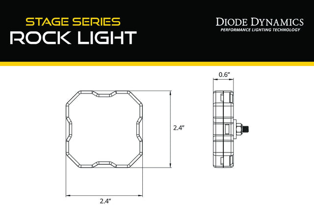 Lampe de roche à DEL RGBW de la série Stage (paquet de 8)